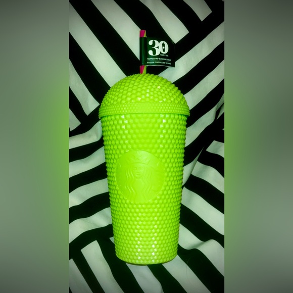 Starbucks Other - Starbucks 30 year Frappuccino Neon Green Textured Tumbler NWT